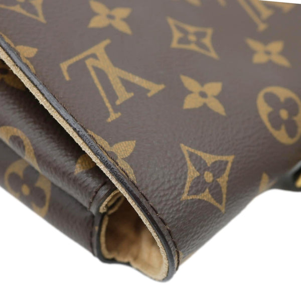 LOUIS VUITTON Marignan Python Monogram Canvas Shoulder Bag Brown