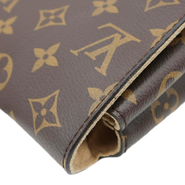 LOUIS VUITTON Marignan Python Monogram Canvas Shoulder Bag Brown