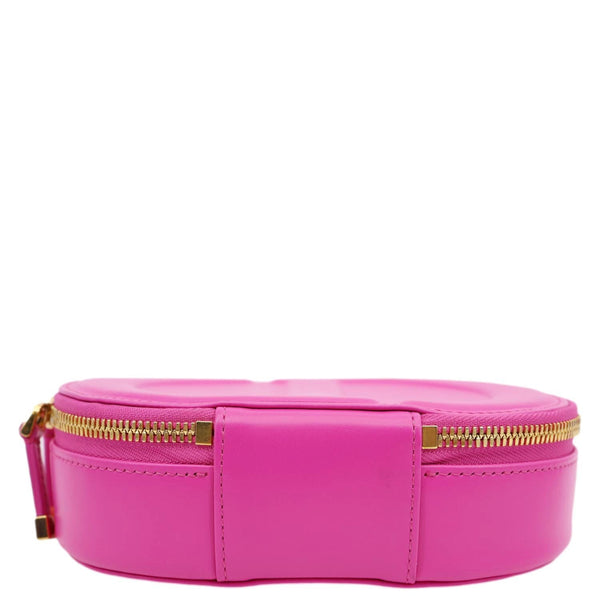 CHRISTIAN DIOR CD Signature Oval Calfskin Leather Camera Crossbody Bag Rani Pink