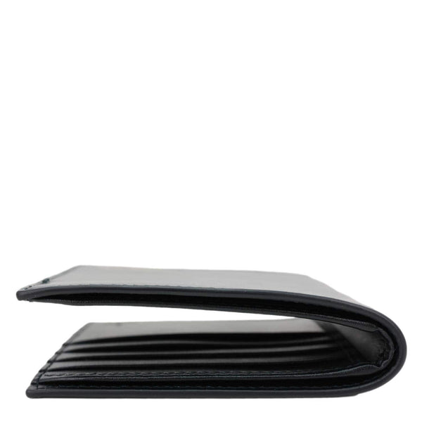 GUCCI Logo Print Leather Bifold Wallet Black 547585