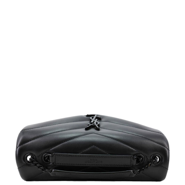 YVES SAINT LAURENT Loulou Quilted Calfskin Leather Shoulder Bag Black