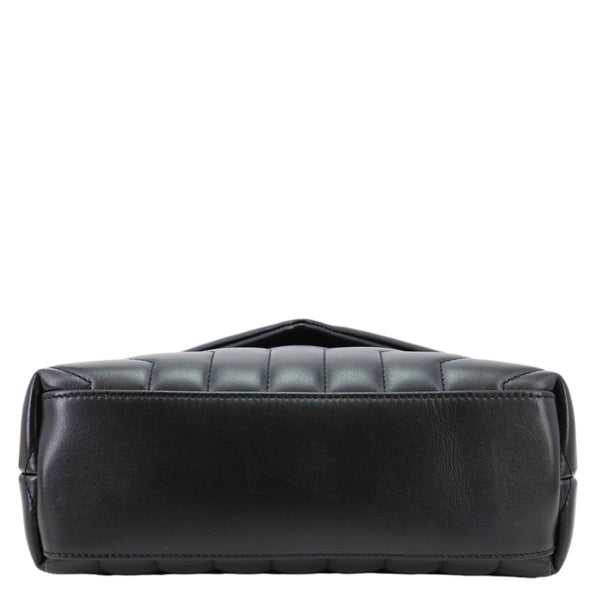YVES SAINT LAURENT Loulou Quilted Calfskin Leather Shoulder Bag Black