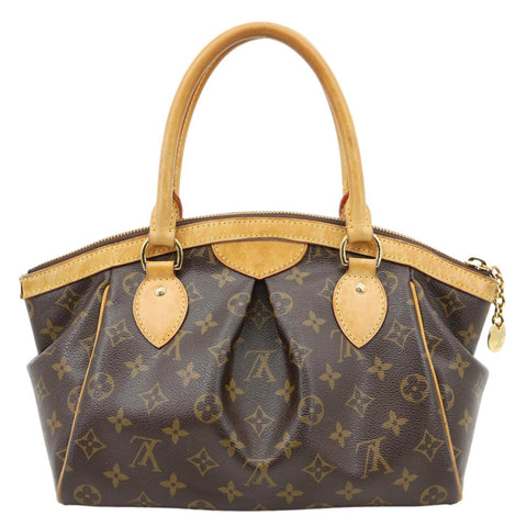 LOUIS VUITTON Tivoli PM Monogram Canvas Satchel Bag Brown