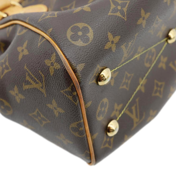 LOUIS VUITTON Tivoli PM Monogram Canvas Satchel Bag Brown