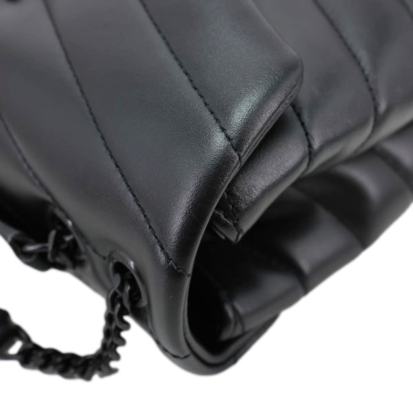 YVES SAINT LAURENT Loulou Quilted Calfskin Leather Shoulder Bag Black