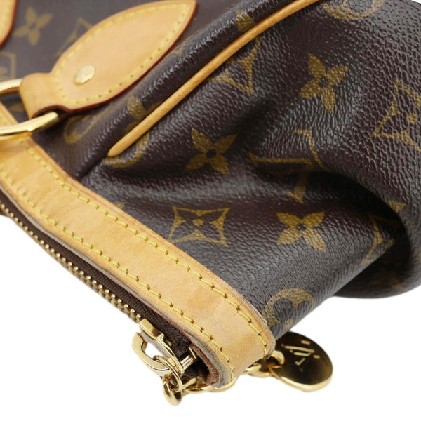 LOUIS VUITTON Tivoli PM Monogram Canvas Satchel Bag Brown