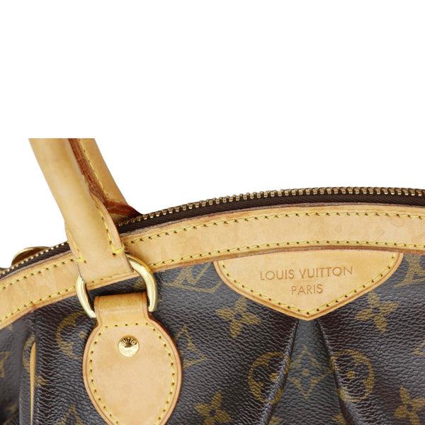 LOUIS VUITTON Tivoli PM Monogram Canvas Satchel Bag Brown