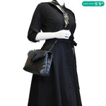 YVES SAINT LAURENT Loulou Quilted Calfskin Leather Shoulder Bag Black