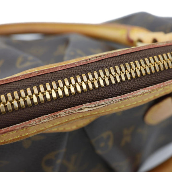 LOUIS VUITTON Tivoli PM Monogram Canvas Satchel Bag Brown