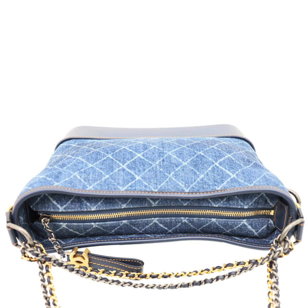 CHANEL Gabrielle Medium Denim Hobo Bag Blue