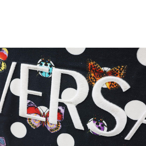 VERSACE x Dua Lipa Butterflies Canvas Tote Bag Black