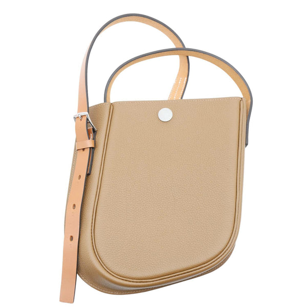 HERMES Perspective Cavaliere 21 Togo Leather Shoulder Bag Brown