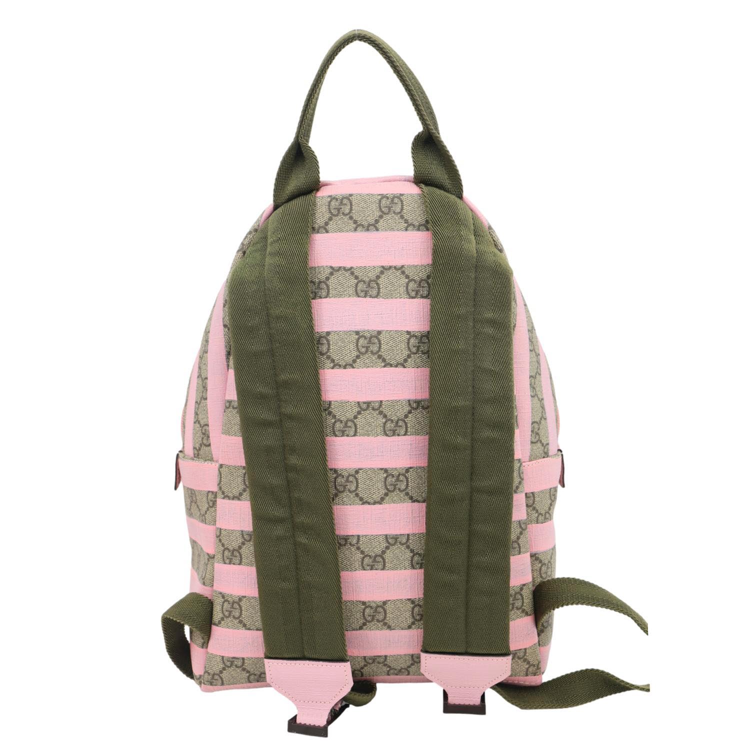 mkjページ GUCCI Striped Kids GG Supreme Canvas Backpack Pink 271327