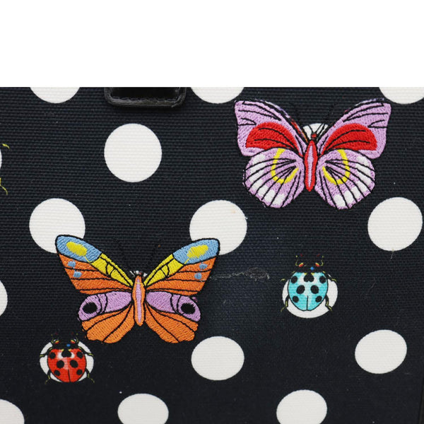 VERSACE x Dua Lipa Butterflies Canvas Tote Bag Black