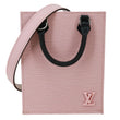 LOUIS VUITTON Petit Sac Plat Epi Leather Crossbody Bag Pink