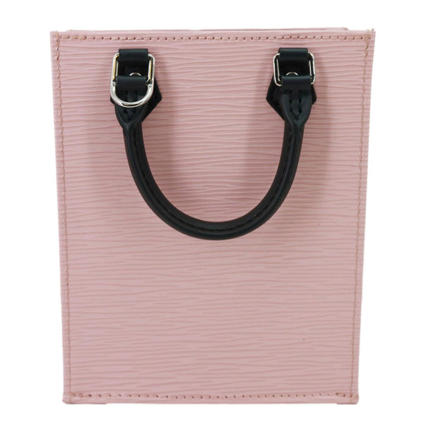 LOUIS VUITTON Petit Sac Plat Epi Leather Crossbody Bag Pink