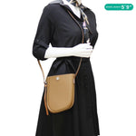 HERMES Perspective Cavaliere 21 Togo Leather Shoulder Bag Brown