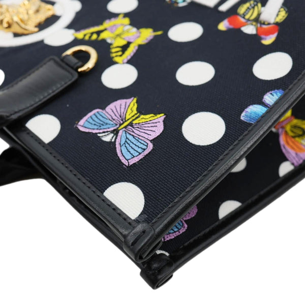 VERSACE x Dua Lipa Butterflies Canvas Tote Bag Black
