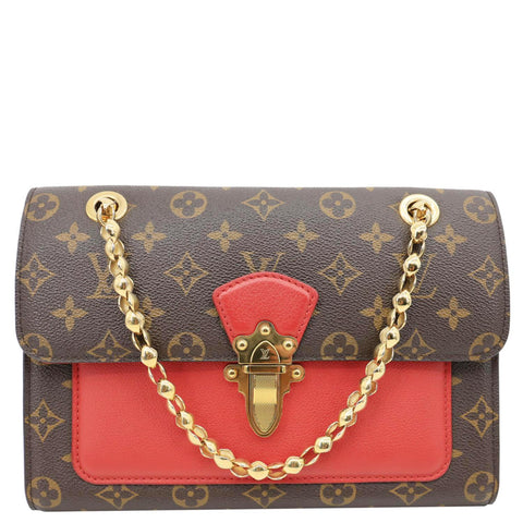 LOUIS VUITTON Victoire Monogram Canvas Shoulder Crossbody Bag Cherry