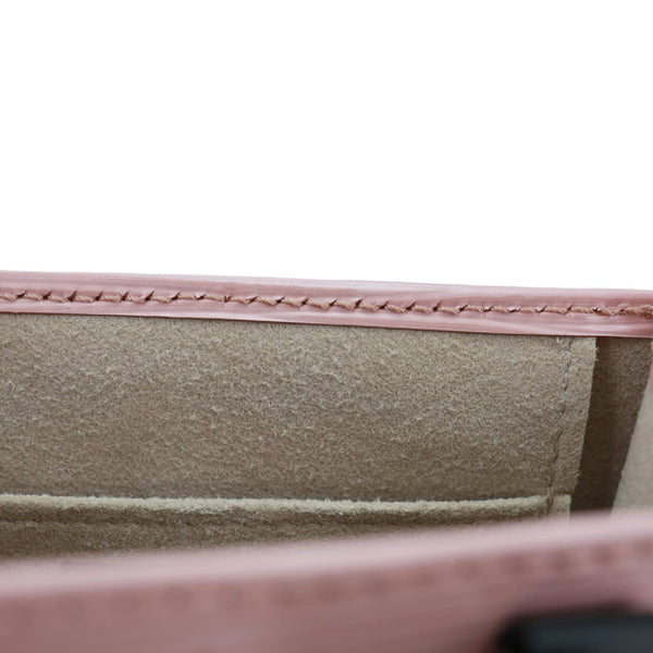LOUIS VUITTON Petit Sac Plat Epi Leather Crossbody Bag Pink