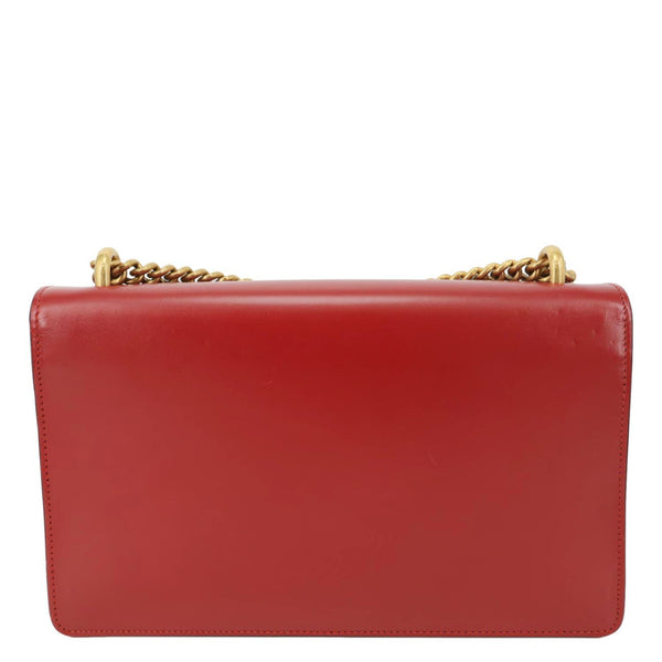 GUCCI GG Marmont Knight Medium Calfskin Leather Chain Shoulder Bag Red 431777