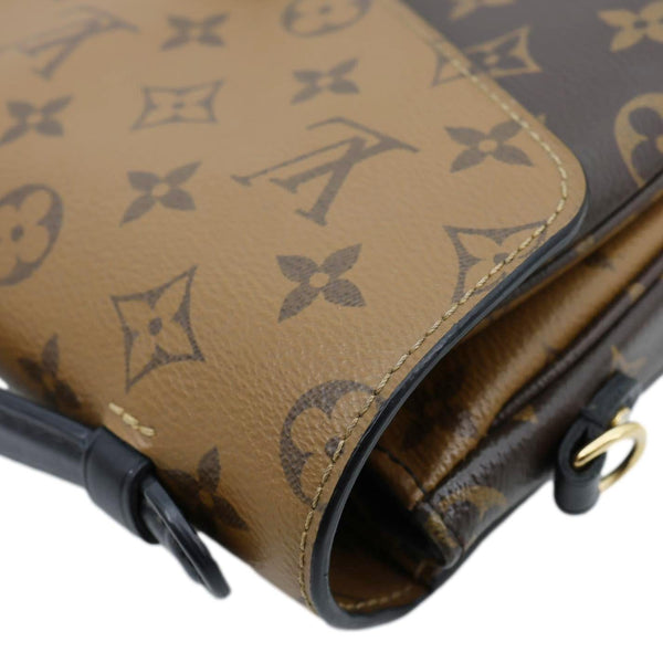 LOUIS VUITTON Metis Pochette Reverse Monogram Canvas Crossbody Bag Brown