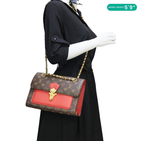 LOUIS VUITTON Victoire Monogram Canvas Shoulder Crossbody Bag Cherry