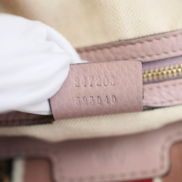 GUCCI Joy Vintage Web Medium GG Canvas Boston Bag Ebony 274205