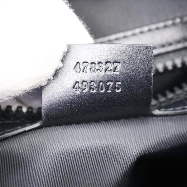 GUCCI L'Aveugle Par Amour Embroidered Techno Web Canvas Backpack Black 478327