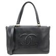 CHANEL Vintage Grained Leather Shoulder Bag Tote Bag Black