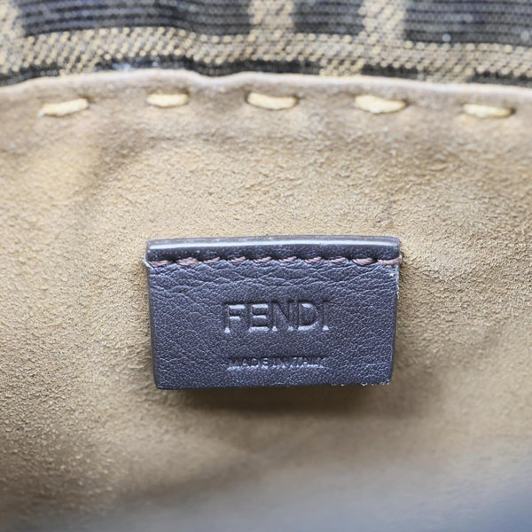 FENDI Sunshine Mini Zucca FF Canvas Shopper Tote Bag Brown