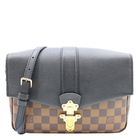 LOUIS VUITTON Clapton Damier Ebene Crossbody Bag Brown