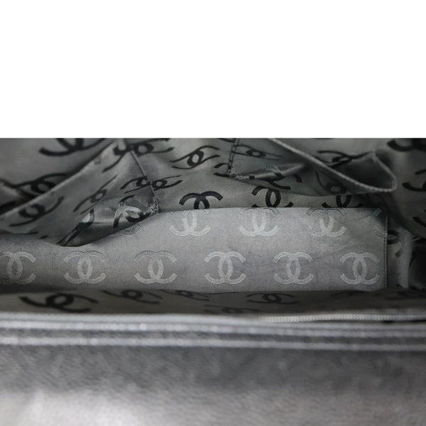 CHANEL Vintage Grained Leather Shoulder Bag Tote Bag Black