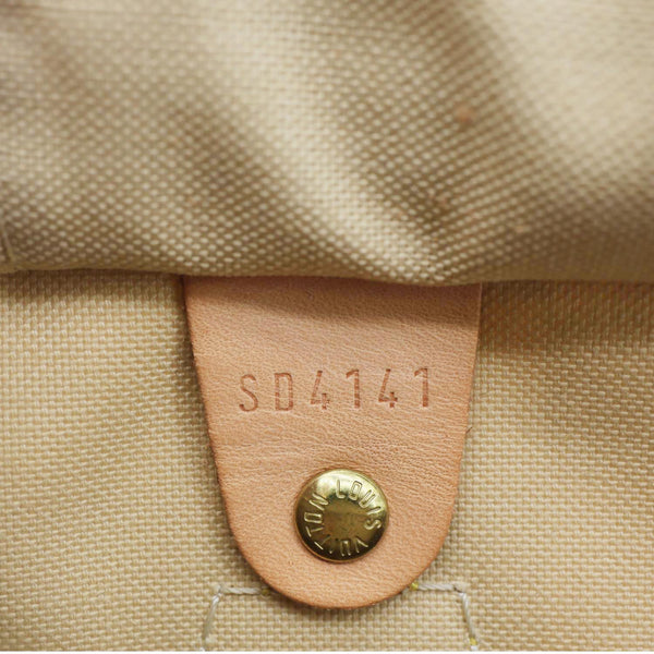 LOUIS VUITTON Speedy 30 Damier Azur Satchel Bag White