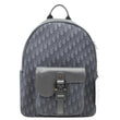CHRISTIAN DIOR Saddle Oblique Jacquard Canvas and Leather Backpack Black