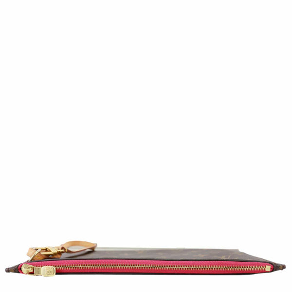 LOUIS VUITTON Monogram Canvas Wristlet Pouch Brown
