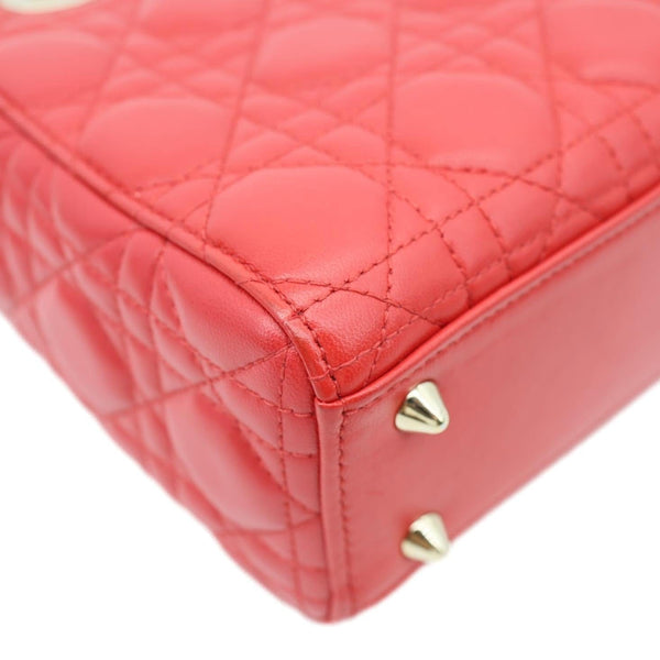 CHRISTIAN DIOR Lady Dior My ABCDior Small Cannage Leather Shoulder Bag Red