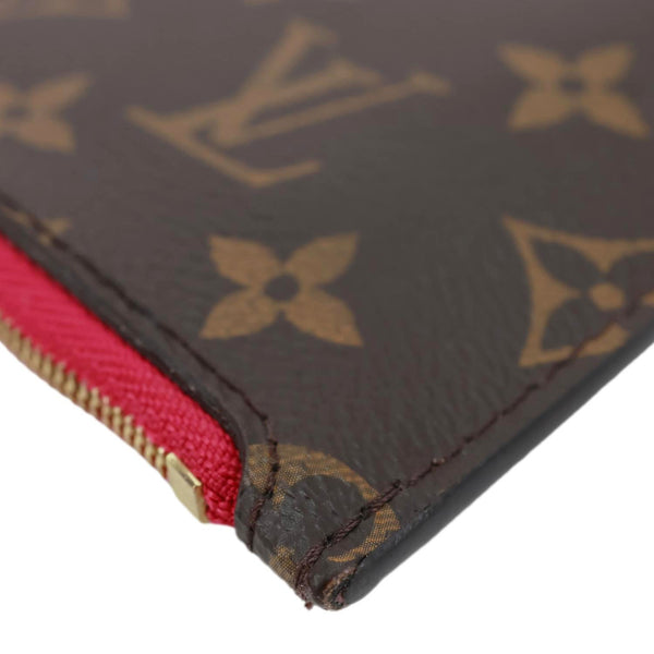 LOUIS VUITTON Monogram Canvas Wristlet Pouch Brown
