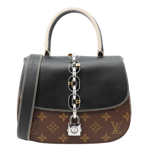LOUIS VUITTON Chain It PM Monogram Canvas Shoulder Bag Black