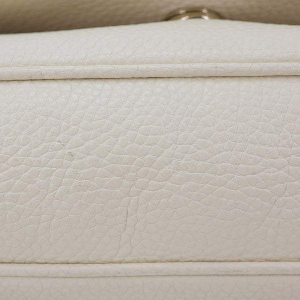 GUCCI Soho Flap Leather Chain Crossbody Bag Off White 536224