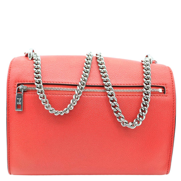 LOUIS VUITTON Lockme BB Taurillon Leather Chain Shoulder Bag Red