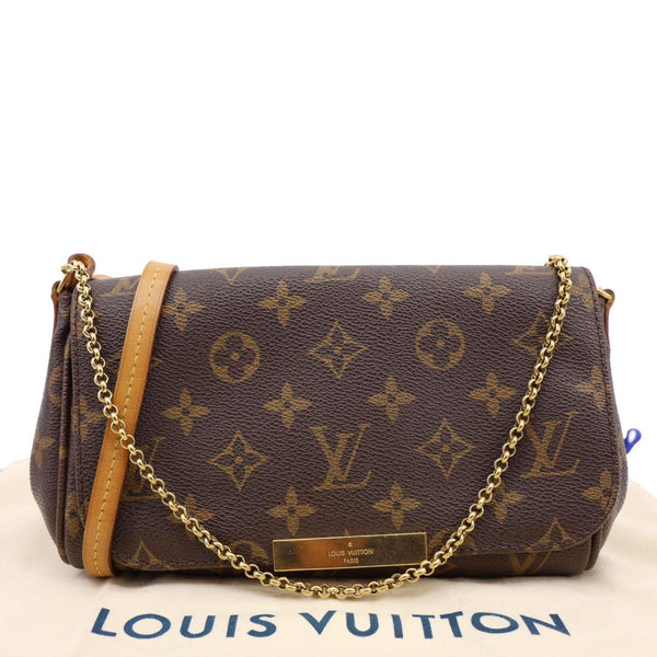 LOUIS VUITTON Favorite PM Monogram Canvas Shoulder Bag Brown