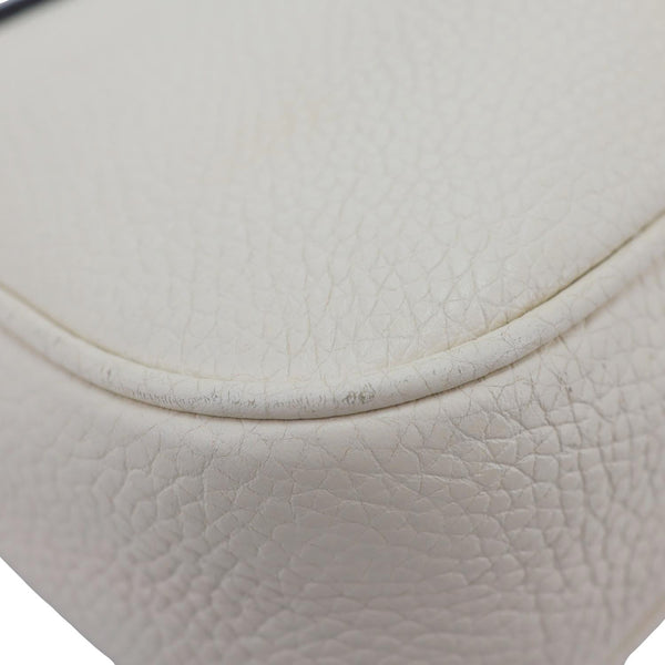 GUCCI Soho Flap Leather Chain Crossbody Bag Off White 536224