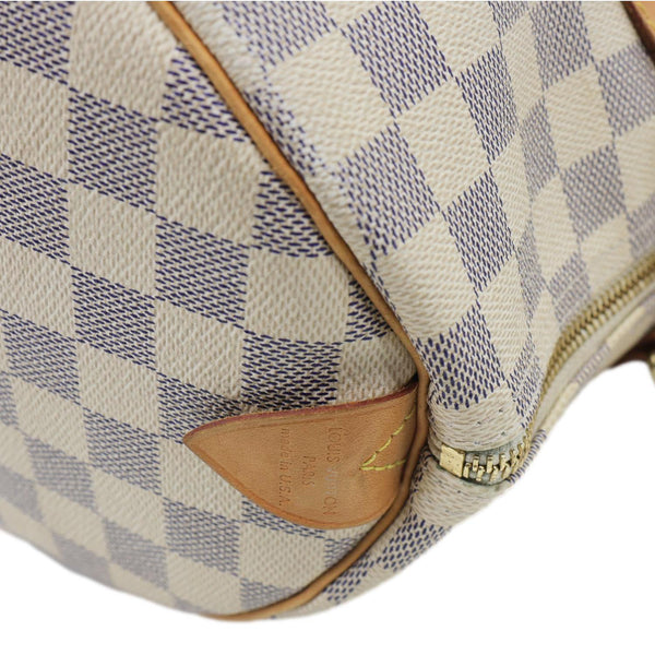 LOUIS VUITTON Speedy 30 Damier Azur Satchel Bag White