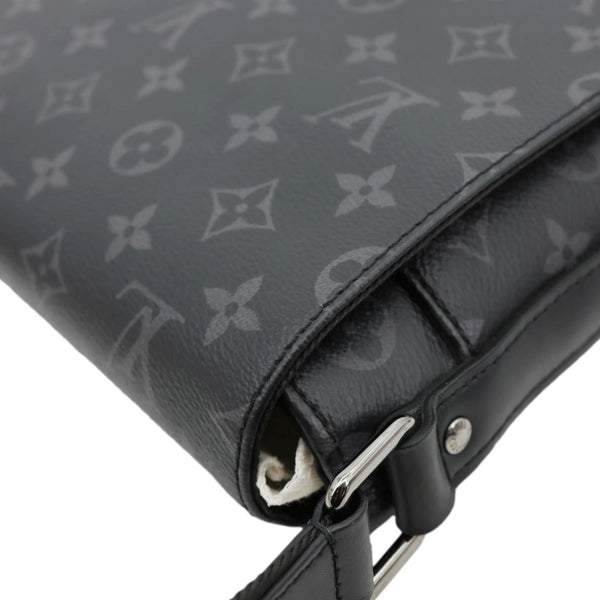LOUIS VUITTON District MM Monogram Eclipse Messenger Bag Black