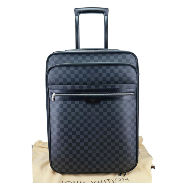 LOUIS VUITTON Pegase 55 Damier Graphite Business Suitcase Travel Bag Black