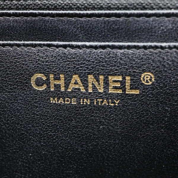 CHANEL Classic Flap Quilted Caviar Leather Shoulder Bag Black
