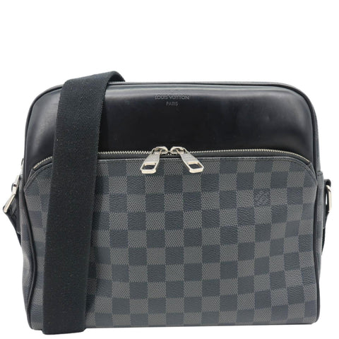 LOUIS VUITTON Dayton Reporter PM Damier Graphite Crossbody Bag Black