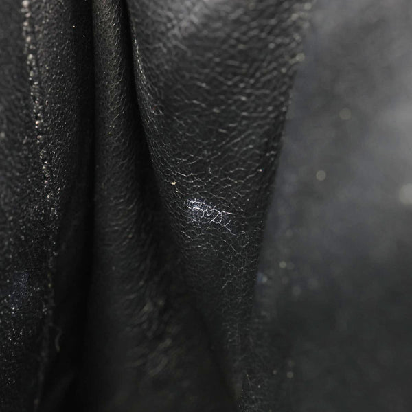 CHANEL Classic Flap Quilted Caviar Leather Shoulder Bag Black