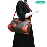 LOUIS VUITTON Retiro NM Monogram Canvas 2Way Shoulder Bag Red